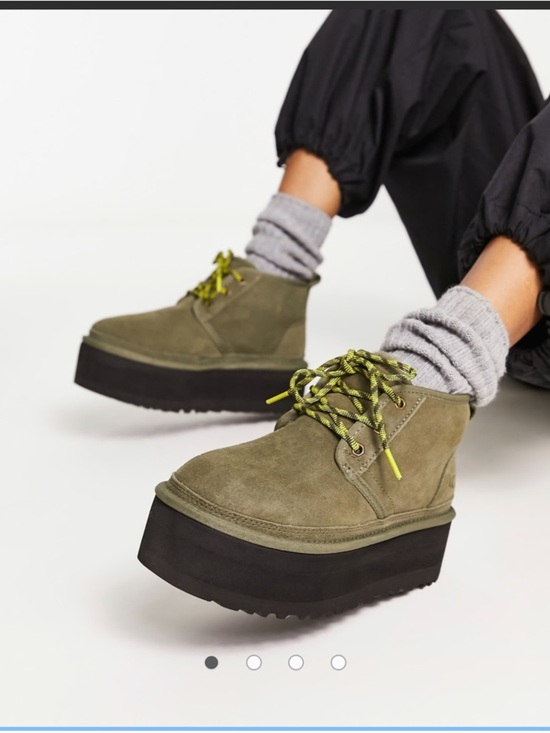 UGG Shoes - UGG NEUMEL HERITAGE 2” PLATFORM BURNT OLIVE SUEDE WOOL BOOTS WOMENS SIZE 11